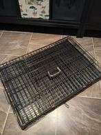 Zwarte bench 85x60x65 cm 2 deuren, Dieren en Toebehoren, Hondenbenches, Ophalen, Zo goed als nieuw