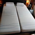 Tweepersoonsbed m-line matrassen, electrische lattenbodem, Ophalen, 210 cm, Tweepersoons, Zo goed als nieuw