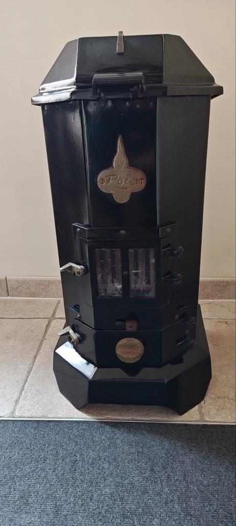 Kachel gietijzer, klassieke kolenkachel, merk Rota, Huis en Inrichting, Kachels, Gebruikt, Kolenkachel, Overige brandstoffen, Ophalen