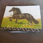 kleine puzzel met mooi zwart paard met 48 stukjes, Ophalen, Minder dan 500 stukjes, Zo goed als nieuw, Legpuzzel