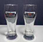 2 London Shandy glazen met verzwaarde voet. Hoogte 15 cm., Ophalen of Verzenden, Zo goed als nieuw, Bierglas