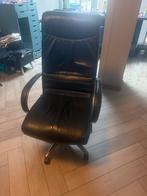 directeurs bureaustoel echt leder!, Ophalen, Zo goed als nieuw, Zwart