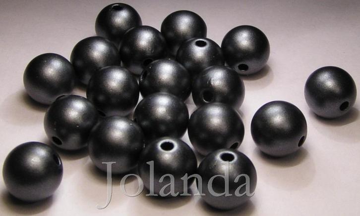 0249 Mooie Acryl Kralen Antraciet Kleur (12 mm), Hobby en Vrije tijd, Kralen en Sieraden maken, Nieuw, Kraal, Verzenden
