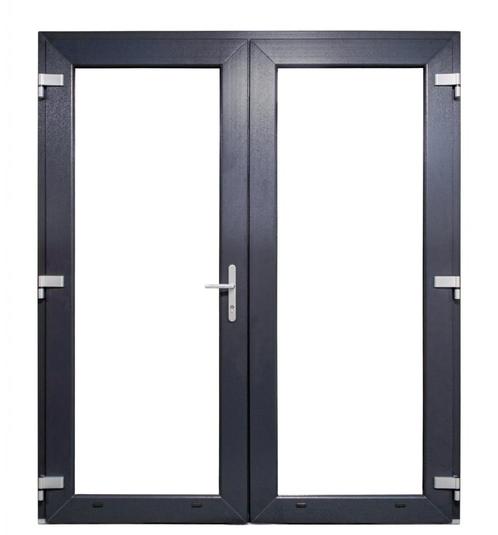 Dubbele deur Antraciet b180 x h215 RAL7016, Doe-het-zelf en Verbouw, Deuren en Horren, Nieuw, Buitendeur, 200 tot 215 cm, 120 cm of meer