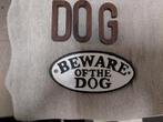 Beware of the dog / Gietijzer & houten letters / D O G, Ophalen of Verzenden, Zo goed als nieuw
