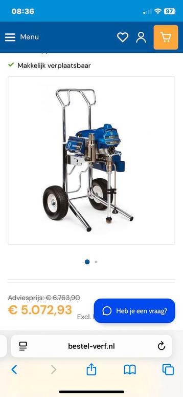Graco 595 PC Pro Stmax + Graco gxff en Jetroller Compleet beschikbaar voor biedingen