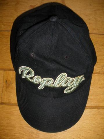 REPLAY pet cap zwart 58 cm beschikbaar voor biedingen