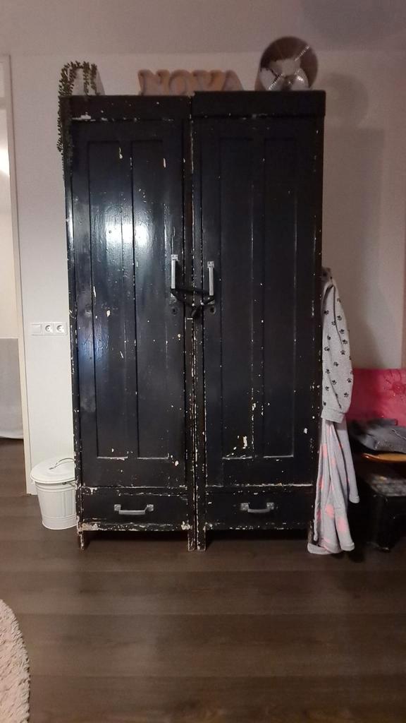 Vintage kledingkasten, Huis en Inrichting, Kasten | Kledingkasten, Gebruikt, 150 tot 200 cm, 50 tot 75 cm, Ophalen of Verzenden