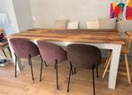 Massief houten eettafel 90x200, Huis en Inrichting, Gebruikt, 200 cm of meer, Vijf personen of meer, Rechthoekig