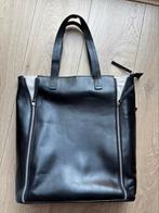 Leren tas zwart wit rits, Ophalen of Verzenden, Wit