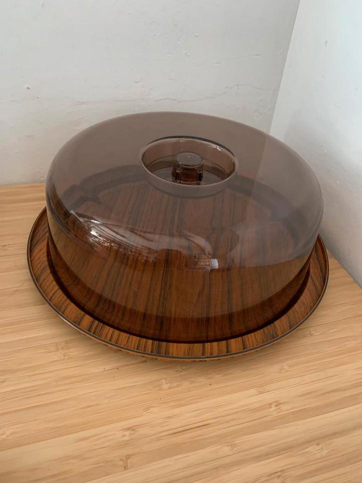 Vintage Robex Italy taartschaal met deksel, Huis en Inrichting, Keuken | Keukenbenodigdheden, Gebruikt, Ophalen of Verzenden