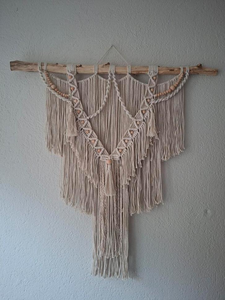 Handgemaakt Macrame Wandkleed - Uniek & Aanpasbaar, Huis en Inrichting, Woonaccessoires | Wanddecoraties, Nieuw, Ophalen of Verzenden