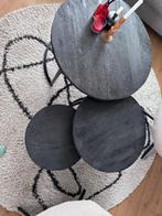 Set van drie salontafels, moderne industriële look, Ophalen, 50 tot 100 cm, 50 tot 75 cm, Rond