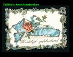 Prachtig wenskaartje, brocante versiering M03-21, Verzenden, Voor 1920, Gelopen, Sterren en Beroemdheden