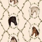 Kinderbehang Paarden Beige Dekornik, Ophalen of Verzenden, Nieuw, Wanddecoratie