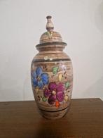Bequet Vloervaas met Deksel en Bloemmotief - 55cm, Ophalen of Verzenden