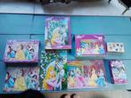 Vier disney Princess puzzels, gratis Sesamstraat domino., Kinderen en Baby's, 10 tot 50 stukjes, Gebruikt, Ophalen of Verzenden