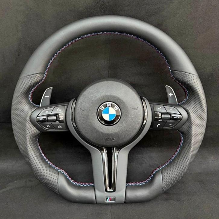 BMW M sport stuur afgevlakt leer compleet upgrade, Auto diversen, Tuning en Styling, Ophalen of Verzenden