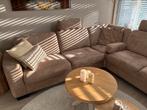 Mooie Microldr Bull hoekbank met pocketvering, Ophalen, Hoekbank, Zo goed als nieuw, Vierpersoons of meer