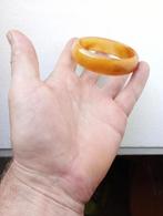 Geel Oranje Bruin Jade Armband 61mm, Ophalen of Verzenden, Nieuw, Geel, Overige materialen
