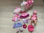 Baby Born pop + unicorn + 3 kleding sets, Ophalen of Verzenden, Zo goed als nieuw, Babypop
