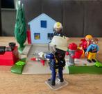 playmobil brandweer, oefenhuis met kinderen, Ophalen of Verzenden, Gebruikt, Complete set