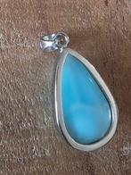 Zilveren hanger met Larimar druppel, Overige voorstellingen, Blauw, Nieuw, Ophalen of Verzenden