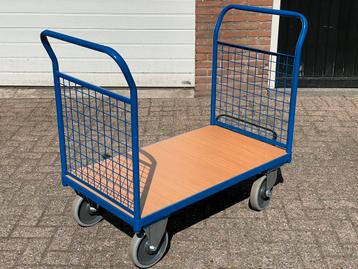 Plateauwagen / Gaaswagen – NIEUW & Ongebruikt–500 kg–Met rem beschikbaar voor biedingen