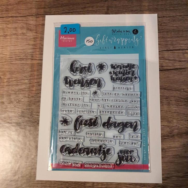 Stempelset o.a. Marianne Design nieuw en gebruikt, Hobby en Vrije tijd, Stempelen, Nieuw, Clearstamp, Ophalen of Verzenden