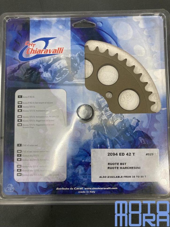 Alu achtertandwiel 42T 525 voor Marchesini BST OZ wielen Chi, Motoren, Onderdelen | Merk-onafhankelijk, Nieuw, Ophalen of Verzenden