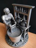 Tinnen ambacht : wasvrouw. 10,5 cm hoog, Antiek en Kunst, Ophalen of Verzenden