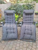 campingstoelen, verstelbaar en opvouwbaar inclusief kussens, Ophalen, Zo goed als nieuw, Campingstoel