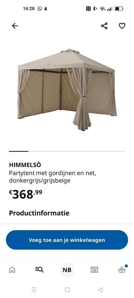 Partytent, Tuin en Terras, Partytenten, Zo goed als nieuw, Partytent, Minder dan 5 meter, Minder dan 4 meter, Ophalen