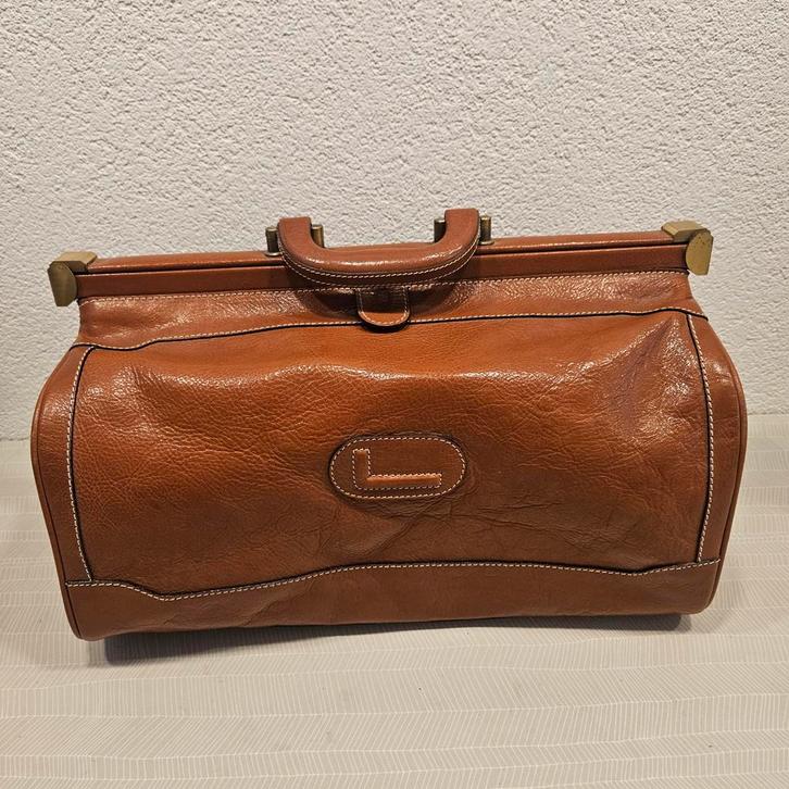 Lancel Dokterstas - Vintage Stijl, Sieraden, Tassen en Uiterlijk, Tassen | Damestassen, Handtas, Bruin, Ophalen of Verzenden
