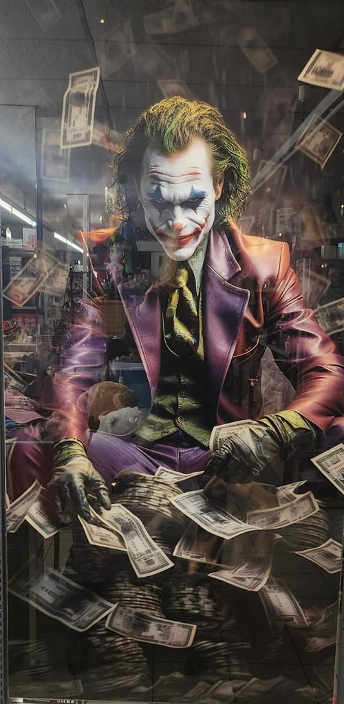 Glas schilderij vd Joker, Antiek en Kunst, Kunst | Schilderijen | Modern, Ophalen