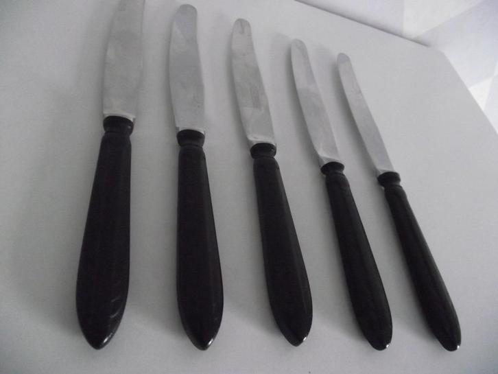 5 Ebba messen 21 cm GERO ZILMETA VISGRAAT 581 1939-1962 p st, Antiek en Kunst, Antiek | Bestek, Ophalen of Verzenden