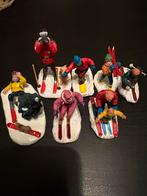 Ski poppetjes kerstdorp, Ophalen of Verzenden, Gebruikt, Mens