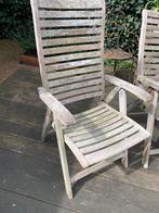 Tk: set Kings hardhouten tuinstoelen, Tuin en Terras, Gebruikt, Hout, Ophalen, Verstelbaar