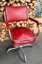 Kappersstoel, Ophalen, Gebruikt, Vintage, Leer