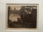 Willem de Zwart (1862-1931) 'Rivierhaven' ets, Antiek en Kunst, Kunst | Etsen en Gravures, Ophalen of Verzenden