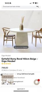 Giga Meubel Eettafel wit- 1,50m ! Nieuwprijs €800, Huis en Inrichting, Ophalen, Overige materialen, Gebruikt, 100 tot 150 cm