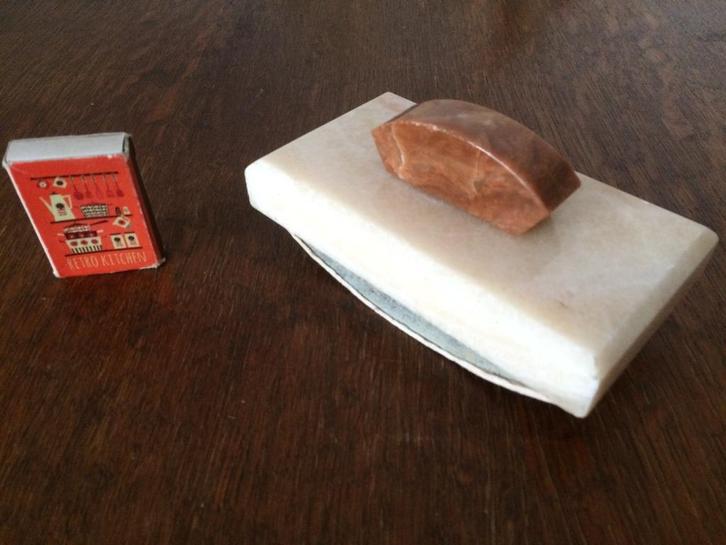 Art deco zwaar marmer inktdepper blotter inktdroger jaren 30, Antiek en Kunst, Antiek | Kantoor en Zakelijk, Ophalen of Verzenden