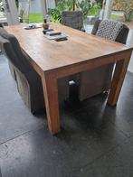Massief Teak Eettafel 200x100, Huis en Inrichting, Tafels | Eettafels, Ophalen, Gebruikt, 100 tot 150 cm, Teakhout