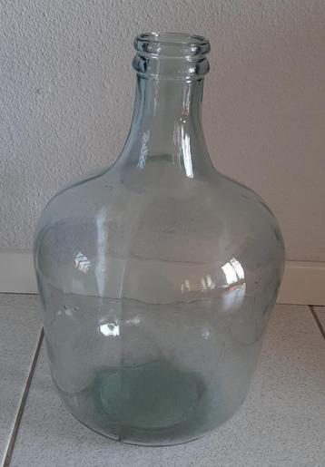 grote decoratieve glazen fles vaas ( 42 x 27 cm )