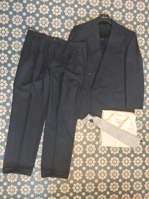 Nieuw Zegna pak met handgemaakt overhemd en Zegna das, Kleding | Heren, Kostuums en Colberts, Nieuw, Maat 52/54 (L), Blauw, Ophalen of Verzenden