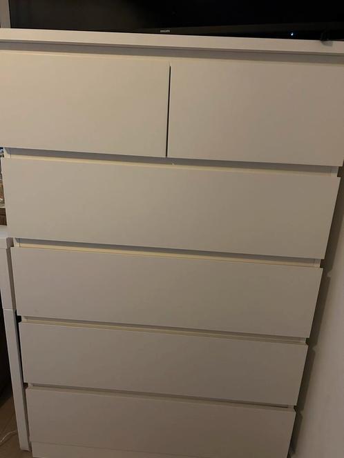 Ikea MALM Ladekast met 6 Lades, Huis en Inrichting, Kasten | Ladekasten, Gebruikt, 100 tot 150 cm, 50 tot 100 cm, 50 tot 75 cm