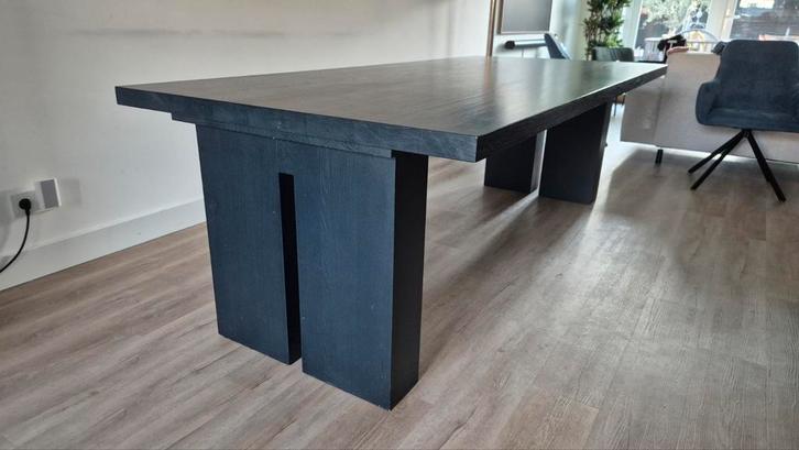 Massiek eiken eettafel + optioneel 6 luxe eetkamerstoelen, Huis en Inrichting, Tafels | Eettafels, Zo goed als nieuw, 100 tot 150 cm