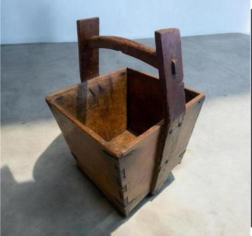Antieke Chinese houten rijstmand  – begin 20e eeuw beschikbaar voor biedingen