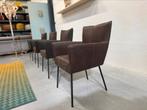 4 Nieuw Design on Stock Moka Eetkamerstoelen bruin Stoel, Huis en Inrichting, Stoelen, Bruin, Leer, Ophalen of Verzenden, Vier