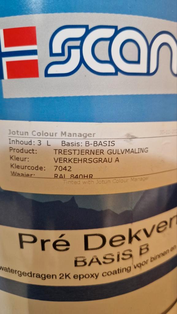 Garagevloer Coating - Scanox Pré Dekverf, Doe-het-zelf en Verbouw, Verf, Beits en Lak, Nieuw, Verf, Minder dan 5 liter, Grijs